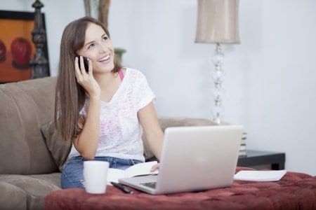 Girl on the phone